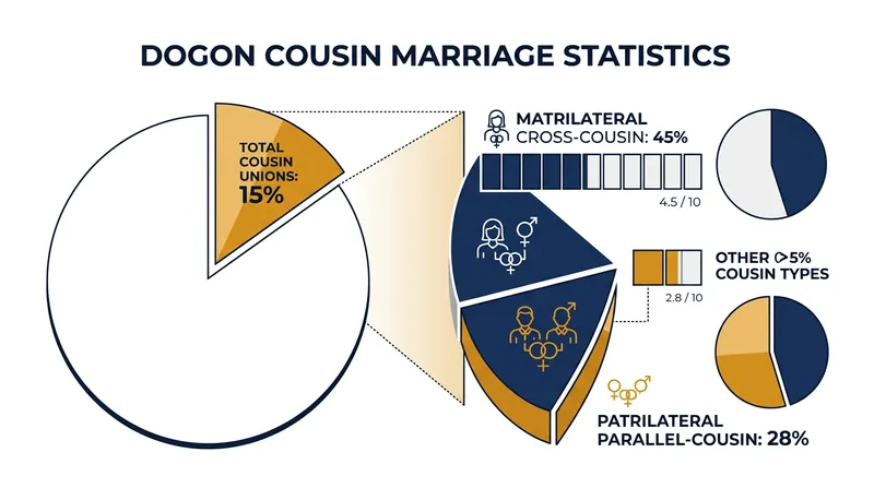 Demographic data from the Dogon people illustrates the structural preference for matrilateral cross-cousin matches to preserve matrilineal inheritance.