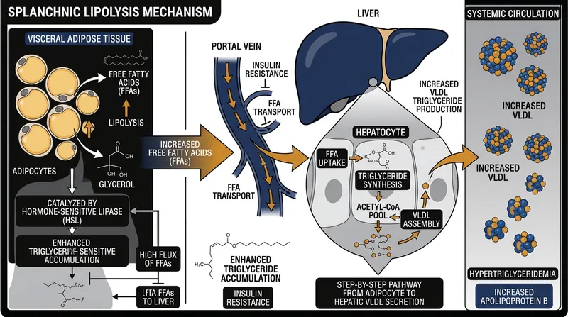 The liver packages excess portal free fatty acids into very-low-density lipoproteins.