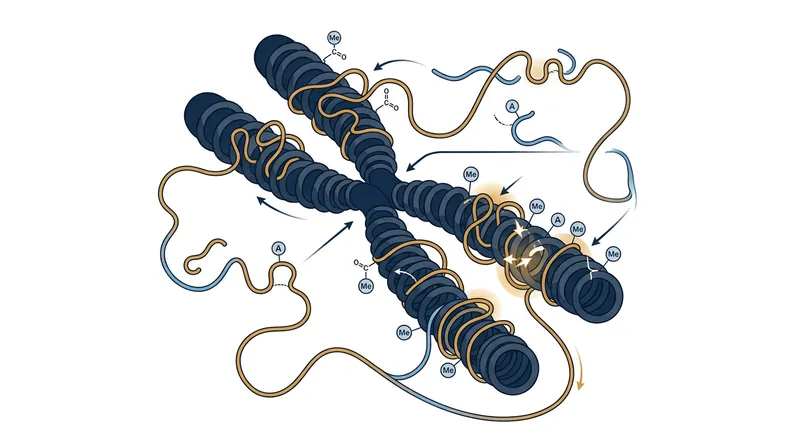 The Xist RNA molecule physically coats the chromosome, recruiting proteins that alter its epigenetic structure.