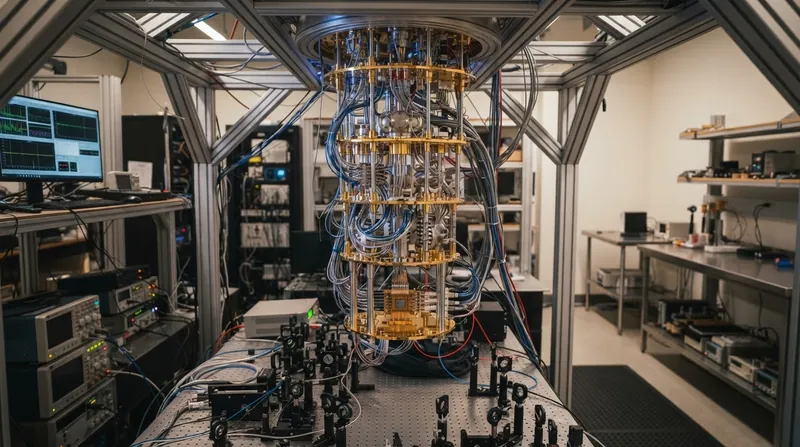 Illustration: Real-time quantum error correction requires specialized classical hardware to solve graph problems in microseconds.