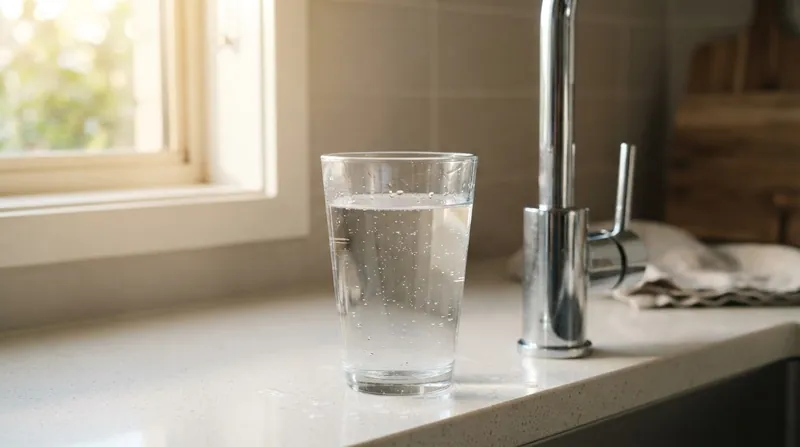 Illustration: Drinking tap water provides continuous topical exposure to the exact ion concentration needed for enamel repair.