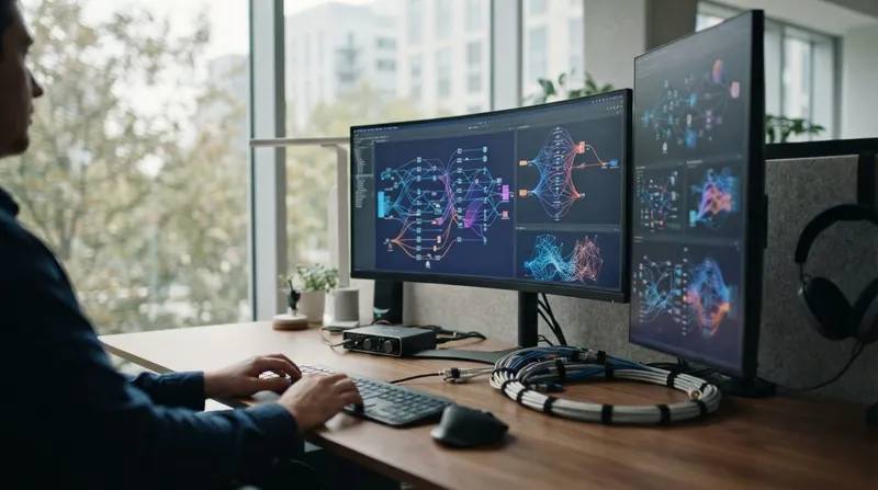 Illuminated server racks with a glowing digital lock icon overlaid on flowing data streams.