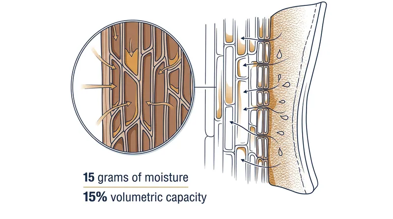 Tracheid cells in cedar act as mechanical pumps, drawing water upward through capillary action.