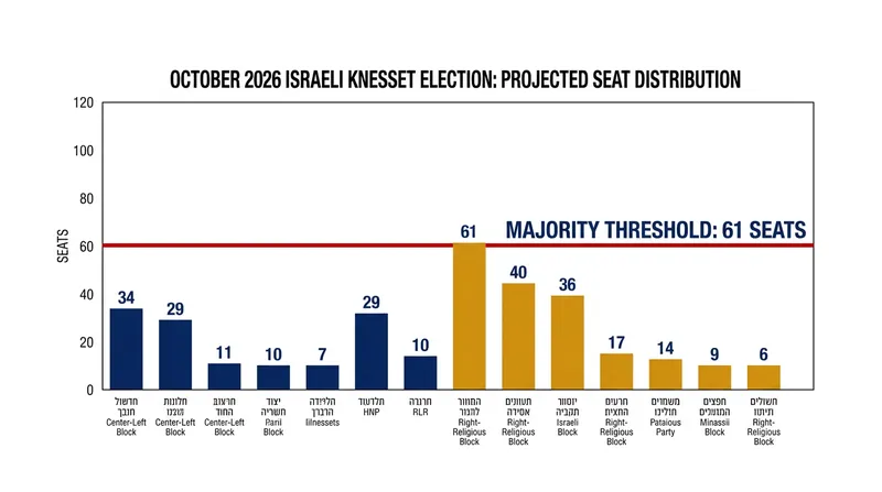 Polling indicates a highly competitive race to secure a 61-seat governing majority in the Knesset.