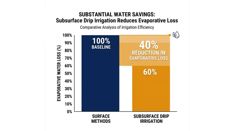 Burying the delivery mechanism cuts evaporative water loss by up to 40 percent.