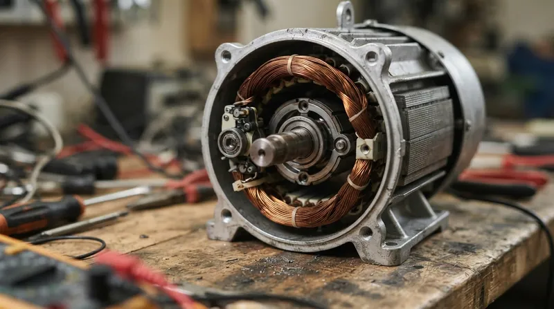 Illustration: A centrifugal switch physically disconnects the auxiliary winding once the motor reaches operating speed.