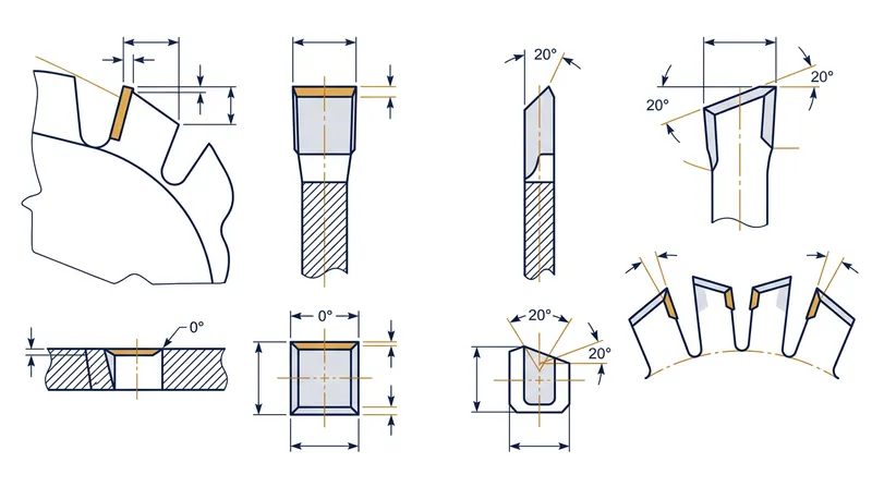 Modern carbide circular saw blades replicate hand saw geometry using Flat Top Grind (FTG) and Alternating Top Bevel (ATB) profiles.