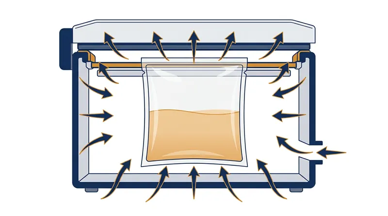 Simultaneous evacuation prevents the directional flow that causes liquid spills.