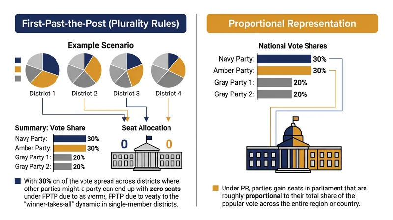 Alternative mechanisms ensure every ballot contributes to the final legislative makeup.