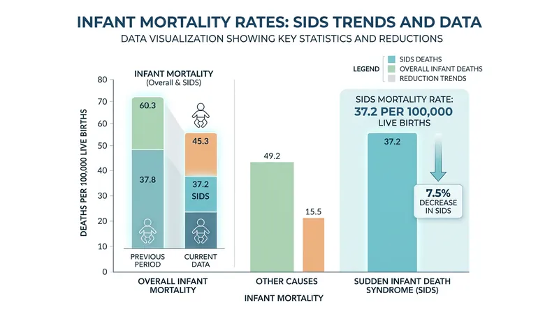 While overall infant mortality stagnated, the rate of Sudden Infant Death Syndrome decreased significantly.