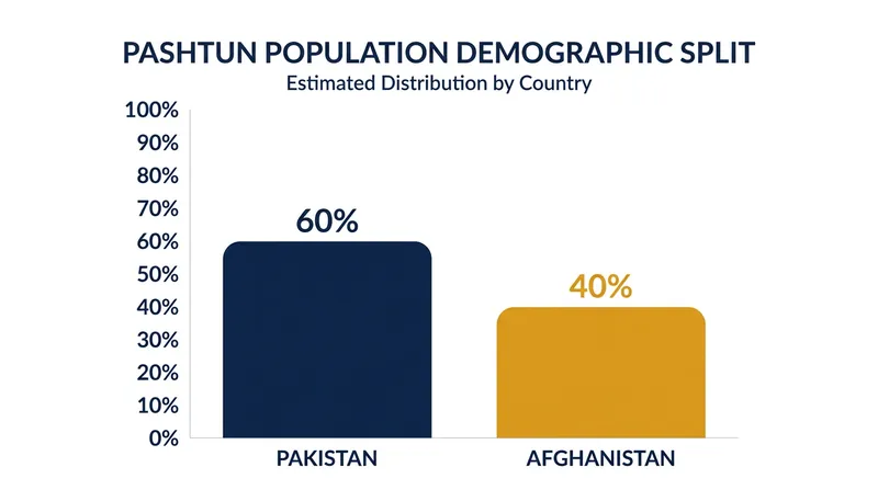 The Durand Line leaves approximately 60 percent of the Pashtun population in Pakistan and 40 percent in Afghanistan.