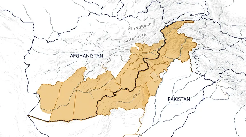 The 2,640-kilometer Durand Line cuts directly through the contiguous Pashtun tribal belt.