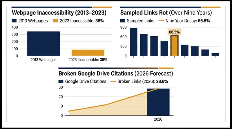 Location-based addressing causes massive data loss over time as domains expire and folders are renamed.