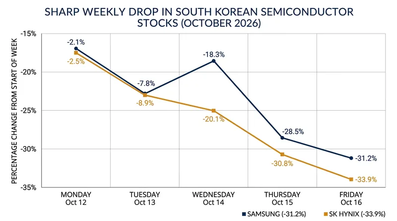Samsung and SK Hynix absorbed their steepest weekly stock declines since 2008 following DeepSeek's announcement.