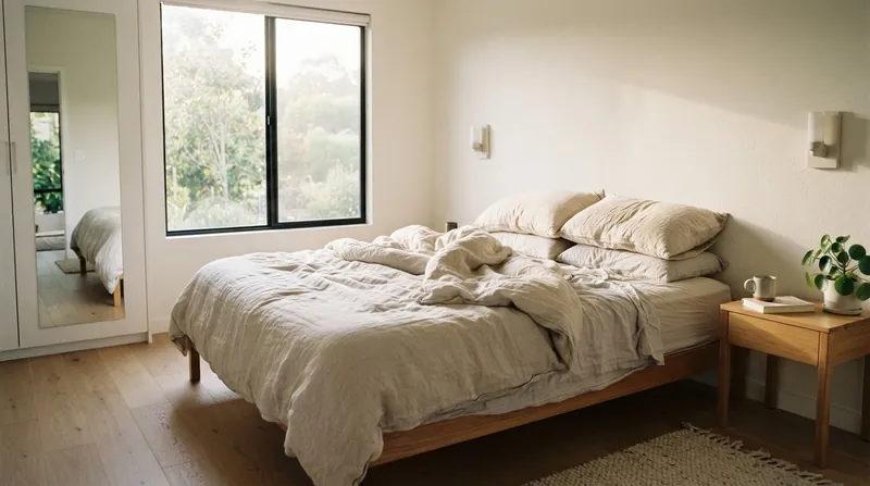 Illustration: Opening a window during the morning airing period accelerates evaporation and clears trapped moisture.