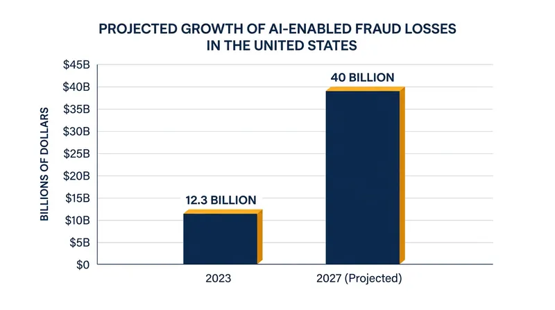 U.S. losses from AI-driven fraud are projected to more than triple by 2027.