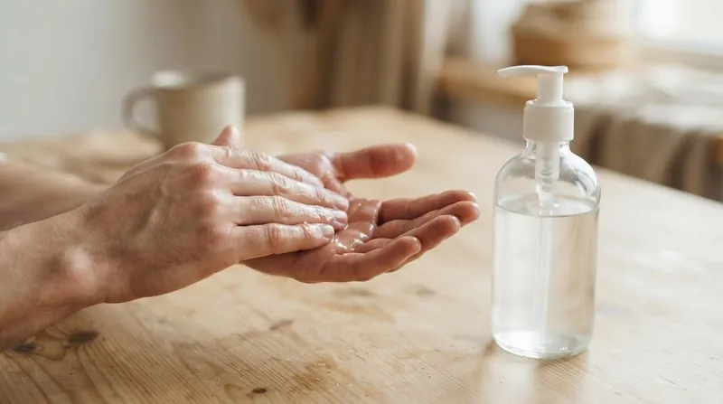 Illustration: While slower to act, alcohol-free formulas leave a persistent antimicrobial residue on the skin.