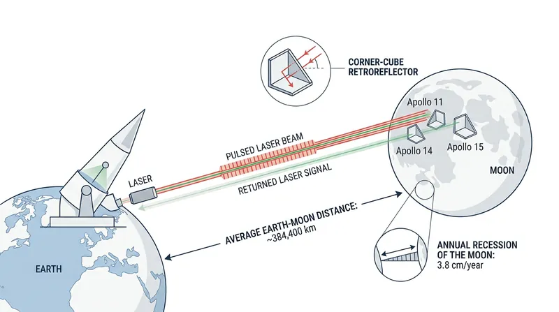By bouncing lasers off mirrors left by Apollo astronauts, observatories can measure the Moon's distance down to the millimeter.