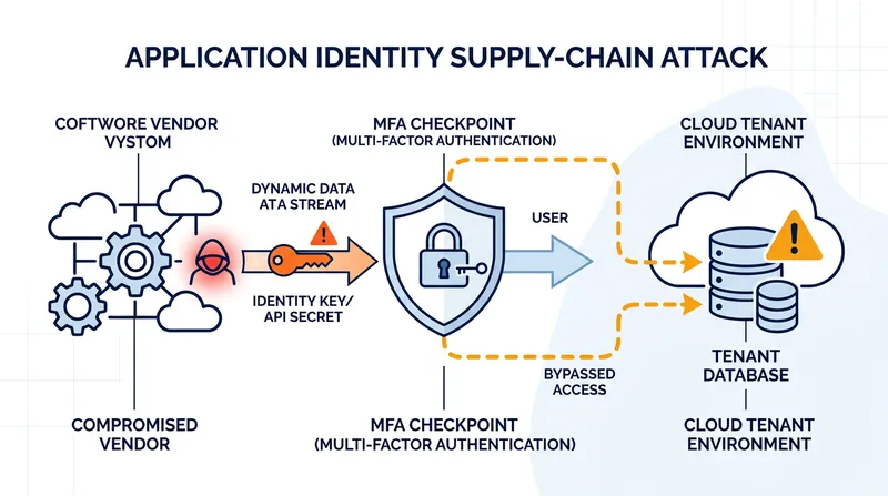 By exploiting a trusted service principal, attackers bypassed standard user authentication protocols.