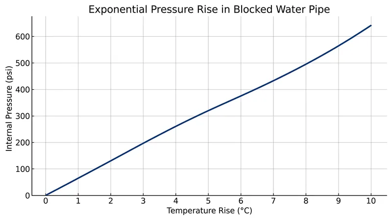 Even a mild 10°C temperature swing generates over 600 psi of internal pressure.