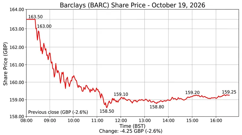 Barclays shares fell 2.6% in early London trading following reports of the Bank of England's investigation.
