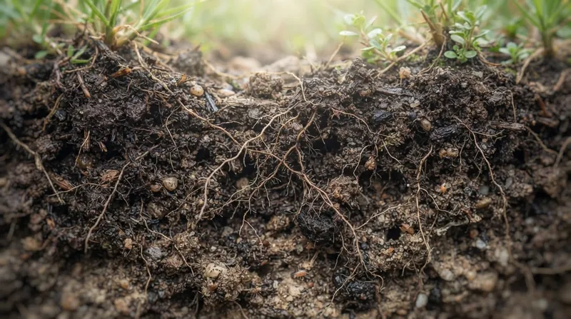 Illustration: As soil pH drops below 4.5, dissolved aluminum binds to plant root tips, physically blocking nutrient uptake.