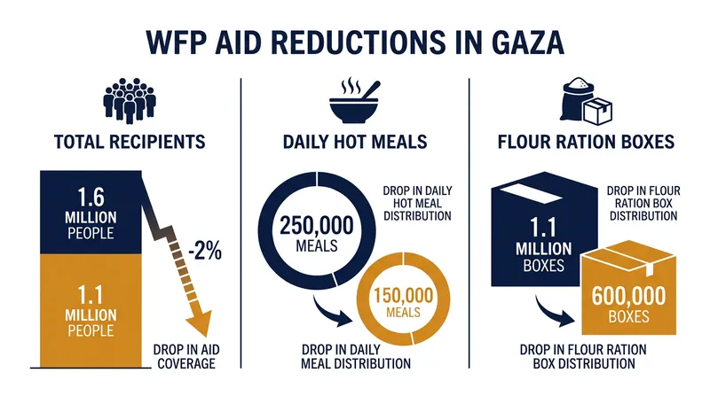 Beyond cutting half a million people from the rolls, the WFP is also reducing the volume of aid provided to remaining recipients.