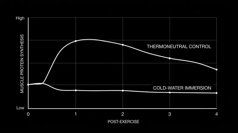 Microvascular perfusion remains suppressed for hours after the athlete leaves the ice bath.
