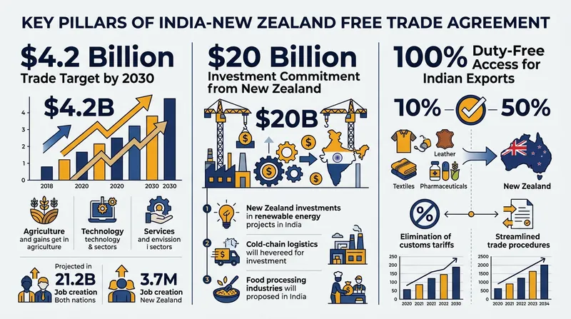 Key financial targets and commitments established by the bilateral trade pact.