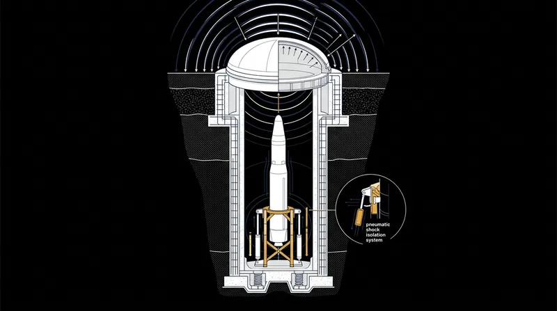 Shock isolation systems protect the delicate guidance electronics from seismic waves generated by nearby detonations.