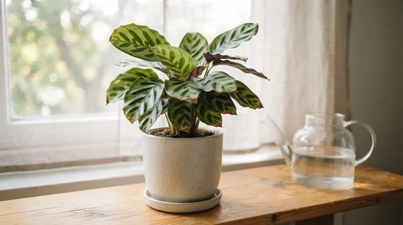 Illustration: Switching to distilled or reverse-osmosis filtered water halts the accumulation of halogens and protects new growth.
