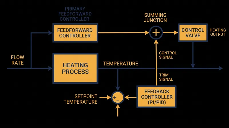 A hybrid architecture uses feedforward sensors for speed and feedback thermistors for long-term accuracy.