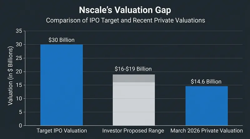 Investors are pushing to halve Nscale's valuation target to align closer with its recent private funding round.