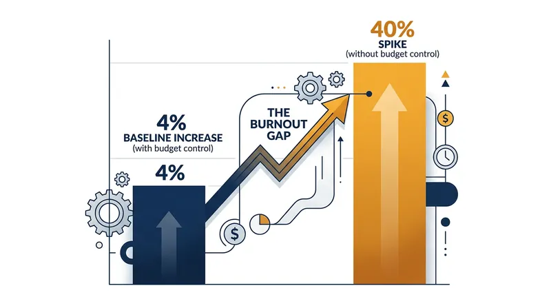 The absence of discretionary spending power multiplies the burnout risk of a new operational target tenfold.