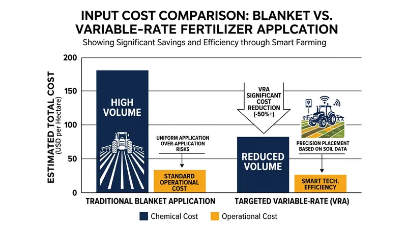 Variable-rate application significantly reduces chemical volume without sacrificing overall crop yield.