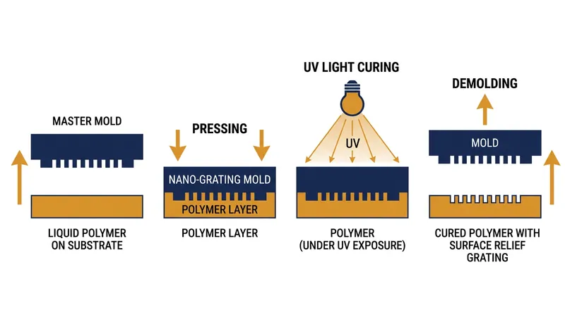 Nano-imprint lithography allows for the rapid, high-volume production of complex optical structures.