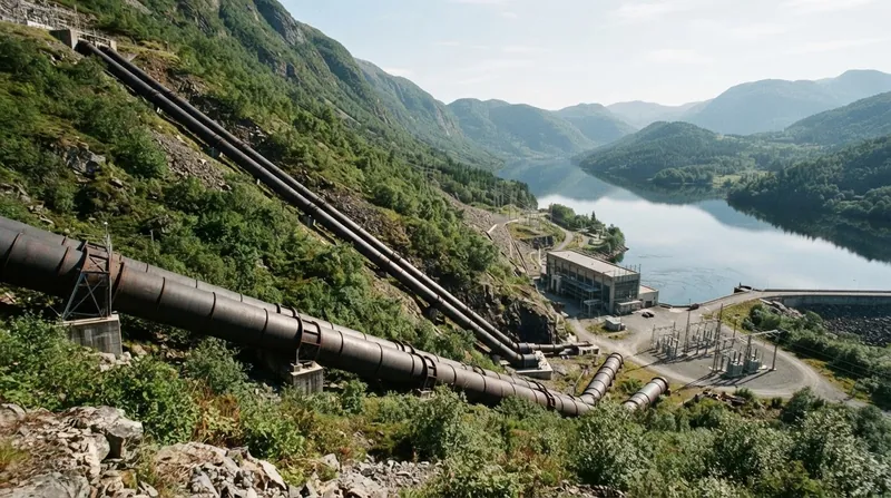 Illustration: Water moving through confined penstocks encounters immense physical resistance, converting kinetic energy into heat.