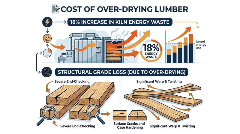 Over-drying wood to compensate for inaccurate meters wastes energy and destroys product value.