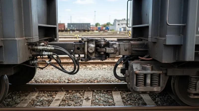 Illustration: The heavy-haul freight sector is transitioning to Digital Automatic Couplers to eliminate manual yard labor.