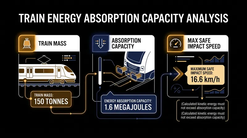 A standard Type 10 draft gear can absorb the kinetic energy of a 150-tonne train coupling at up to 16.6 km/h.