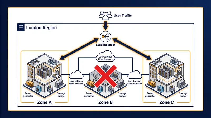 Availability zones are designed to isolate failures, but software control planes can sometimes bridge the physical gaps.