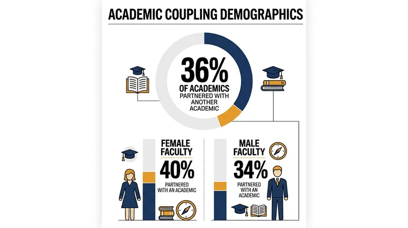 More than a third of university faculty are partnered with another academic, a dynamic that disproportionately affects female scholars.