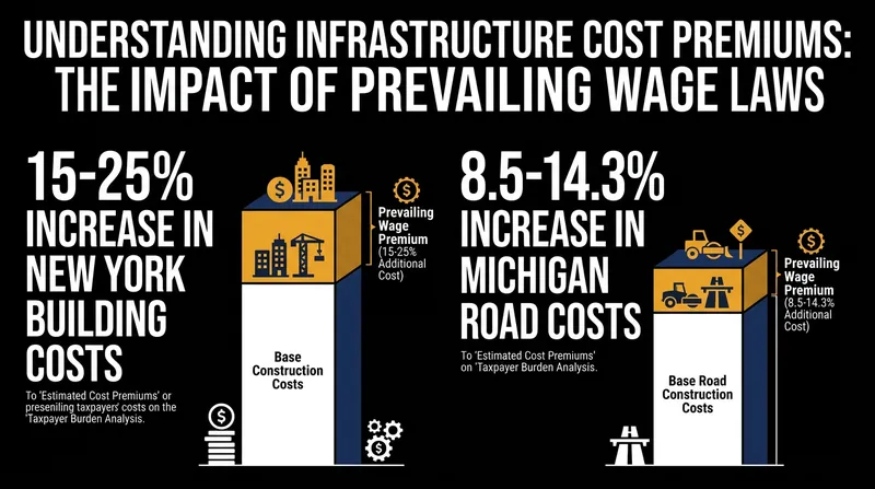 State-level studies consistently find that prevailing wage mandates inflate the final cost of public infrastructure.