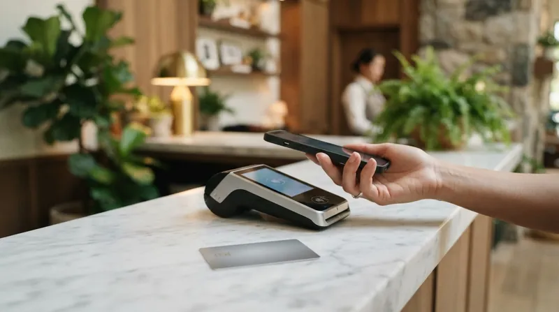 Illustration: Mobile wallets use Consumer Device CVM (CDCVM) to bypass PIN requirements, though legacy hotel systems may still demand a physical card.