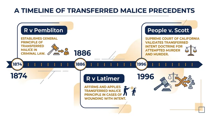 Key historical precedents defining the boundaries of transferred intent.