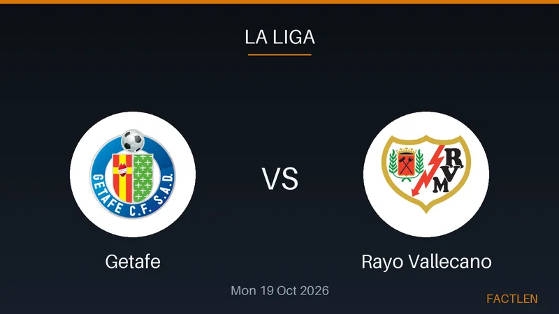 Getafe and Rayo Vallecano players battle for possession during their La Liga match at the Coliseum Alfonso Perez.