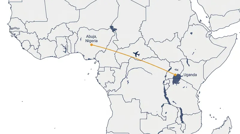 The index patient traveled from Uganda, marking a significant geographic jump for the current outbreak.