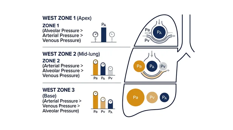 Gravity dictates pulmonary blood flow, dividing the lung into distinct physiological zones based on pressure gradients.