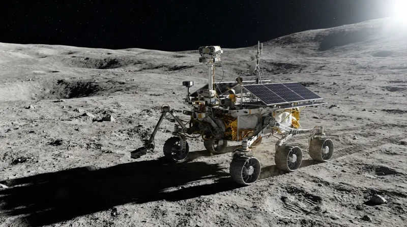 Illustration: Astrolab is using the smaller FLIP rover to validate subsystems before deploying its heavy-lift FLEX vehicle.
