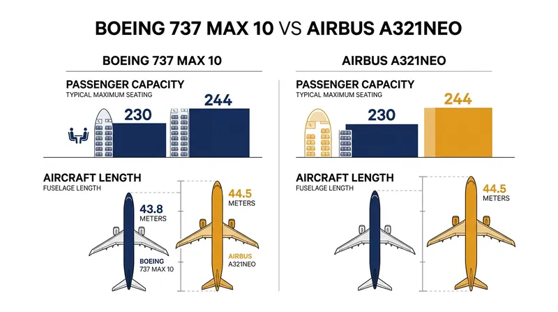 The MAX 10 was designed specifically to compete with the Airbus A321neo in the high-capacity narrowbody market.